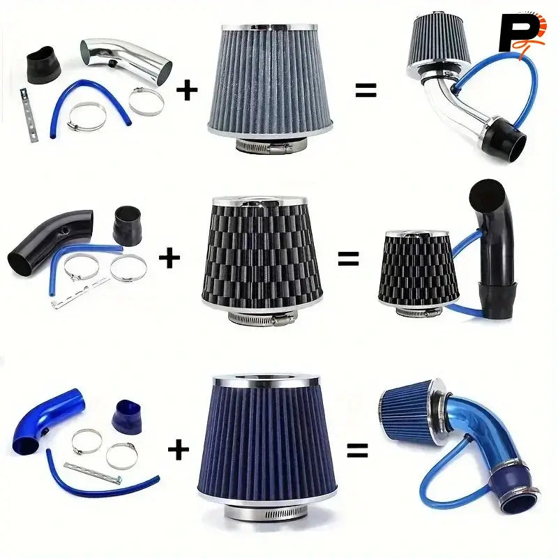 Kit-Filtro-de-Ar-Esportivo-Universal-para-Carro-com-Tubo-de-Aluminio-Paraiso-Tuning