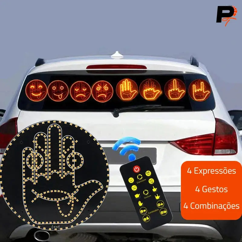 Placa-LED-de-Expressao-Gestual-Automotiva-Paraiso-Tuning